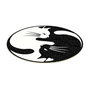 Conceptum Eugene V3 - 4660 - 1 Alfombra Blanco y Negro 80 x 80 cm